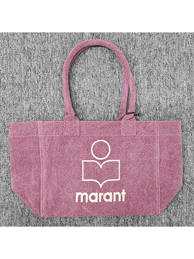 Yenky Zipper Logo Washed Cotton Tote Bag Pink - ISABEL MARANT - BALAAN 3