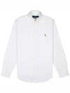 Men's Embroidery Pony Slim Fit Long Sleeves Shirt White - POLO RALPH LAUREN - BALAAN 2