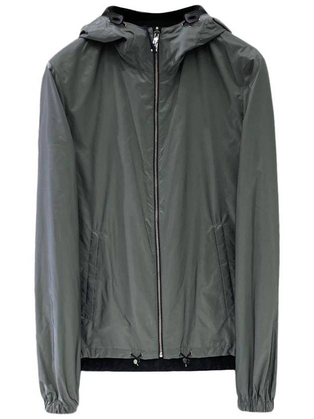 Re-Nylon Reversible Zip Up Jacket Black - PRADA - BALAAN 4