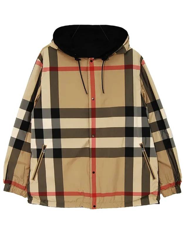 Reversible Check Hooded Jacket Archive Beige - BURBERRY - BALAAN 4