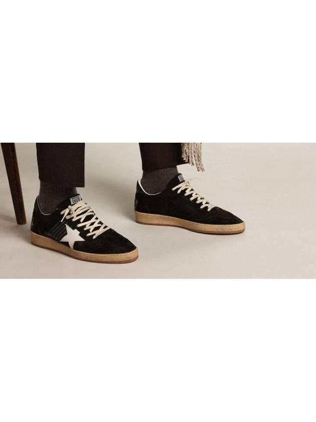 Men's Ballstar Suede Low Top Sneakers Black - GOLDEN GOOSE - BALAAN 4