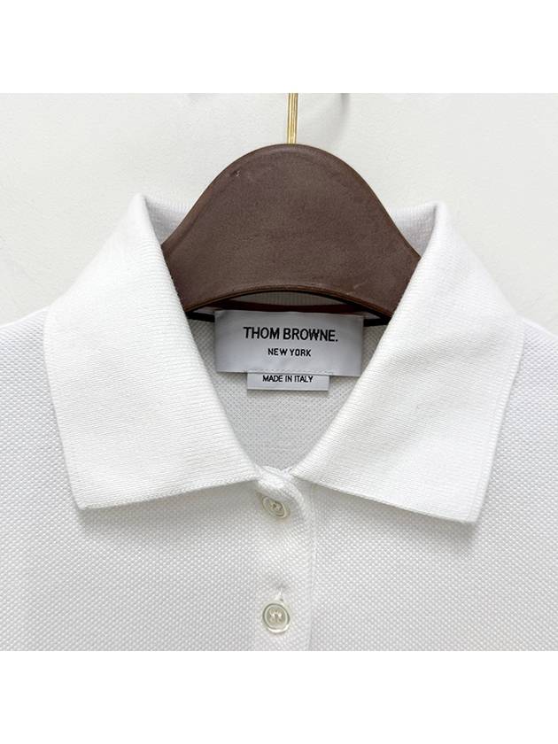 Classic Pique 4-Bar Polo Shirt White - THOM BROWNE - BALAAN 4