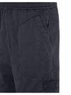 Men's Straight Leg Logo Stretch Cotton Bermuda Shorts Black - STONE ISLAND - BALAAN 6