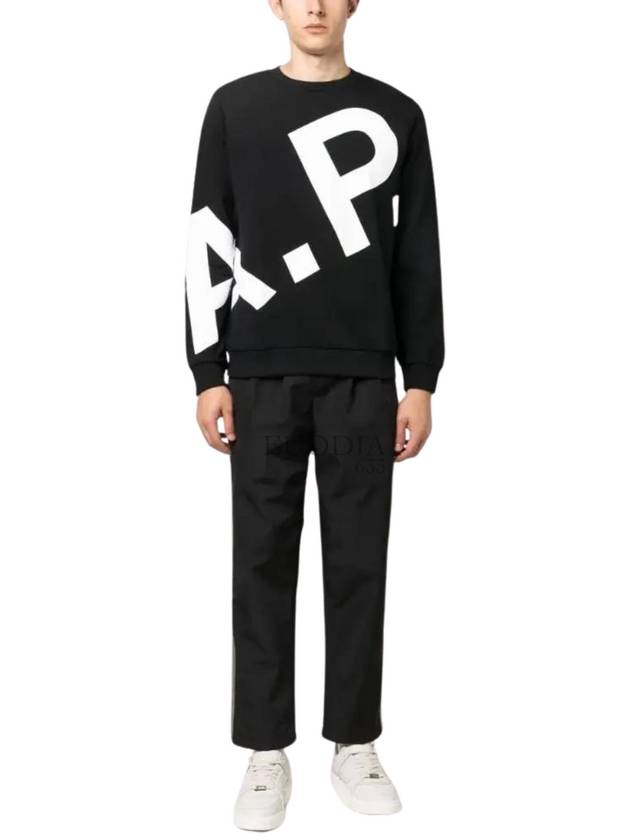 Cory Big Logo Cotton Sweatshirt Black - A.P.C. - BALAAN 5