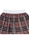 Kids Checkerboard Stretch Jacquard SYBIL 8048194 B1601 Shorts Adults can wear - BURBERRY - BALAAN 5