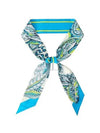 Togo Print Silk Scarf Turquoise - SALVATORE FERRAGAMO - BALAAN 2