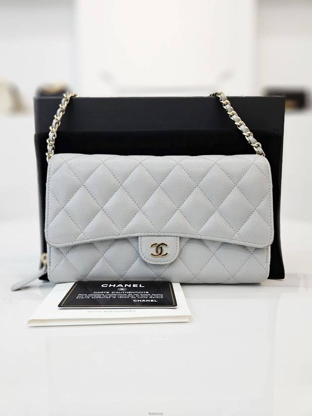 WOC Classic Caviar Phone Holder Gray Two Way Cross Bag AP1744 - CHANEL - BALAAN 1