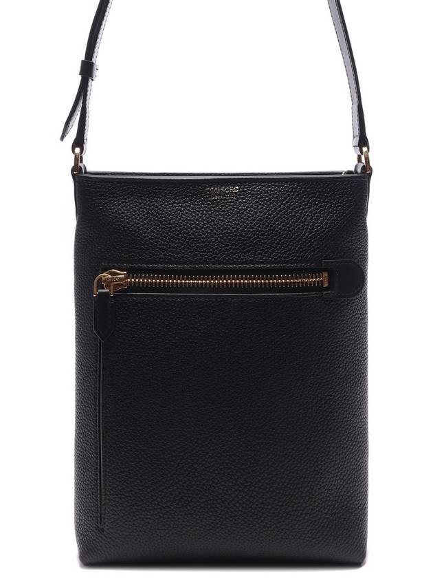 Logo Leather Cross Bag Black - TOM FORD - BALAAN 3