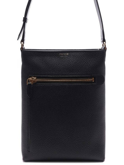 Logo Leather Cross Bag Black - TOM FORD - BALAAN 2