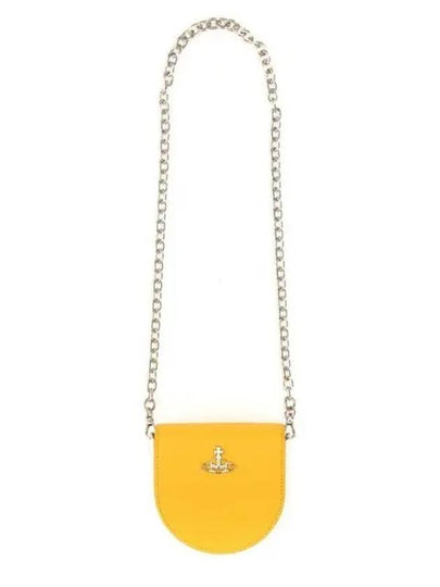 Saffiano Nano Saddle Shoulder Bag Yellow - VIVIENNE WESTWOOD - BALAAN 2