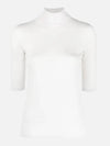 Women's White Turtleneck Knit Short Sleeve UNGHIA - MAX MARA - BALAAN 3