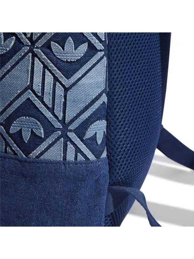 Monogram Denim Pouch Backpack Blue - ADIDAS - BALAAN 7