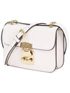 Madras Embossed Logo Gold Leather Shoulder Bag White - MIU MIU - BALAAN 4