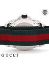 Dive Silver Quartz Web Band Watch Black YA136209A - GUCCI - BALAAN.