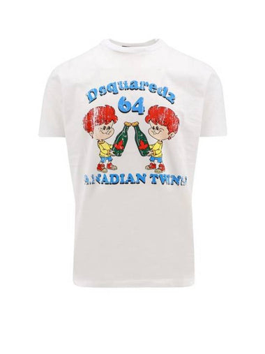 Short Sleeve T-Shirt S71GD1396S23009 100 White - DSQUARED2 - BALAAN 1