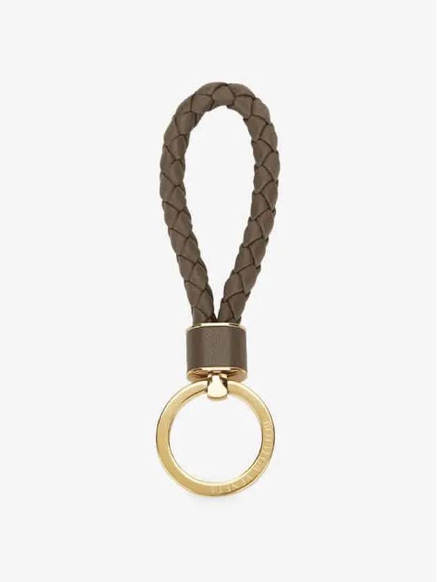 Intrecciato Lambskin Key Holder Brown - BOTTEGA VENETA - BALAAN 3