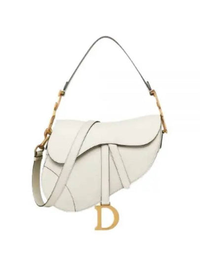 Saddle Grained Calfskin Shoulder Bag Latte - DIOR - BALAAN 2