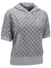 WOMEN TERRY CHECK BOARD HOODIE SHORT T SHIRTGR - ANEWGOLF - BALAAN 4