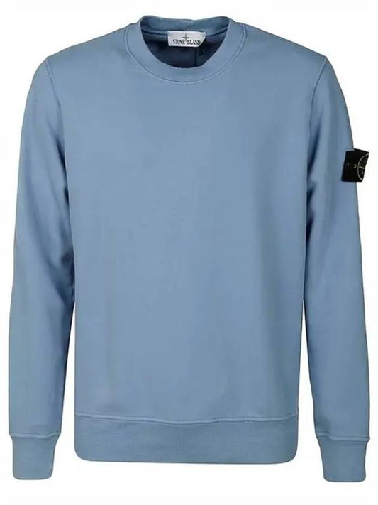 Wappen Patch Crew Neck Sweatshirt Blue - STONE ISLAND - BALAAN 2