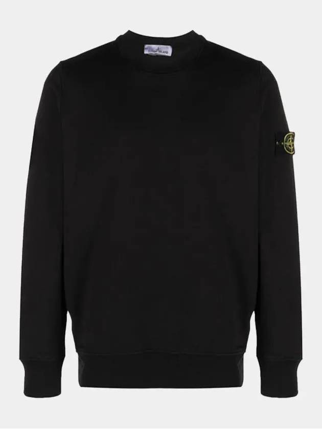 Compass Patch Crew Neck Sweatshirt Black - STONE ISLAND - BALAAN 2