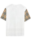 Vintage Check Sleeve Short Sleeve T-Shirt White - BURBERRY - BALAAN 3