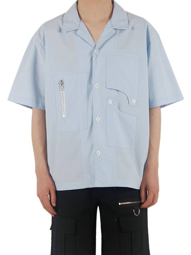 025 Utility Open Collar Shirt Blue - CONFEROLANG - BALAAN 1