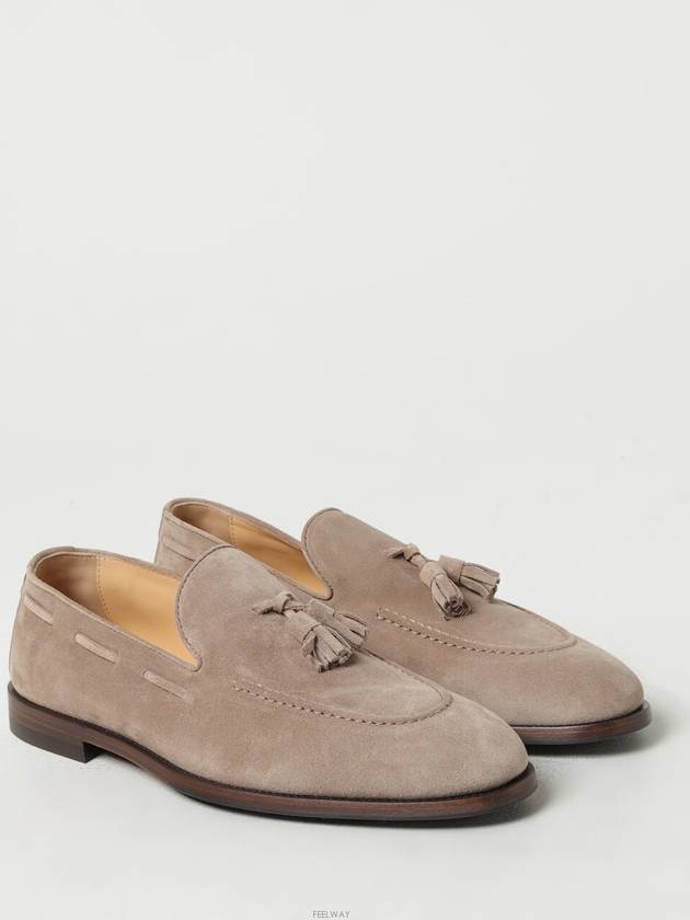 Tassel Detail Suede Loafers Beige - BRUNELLO CUCINELLI - BALAAN 2