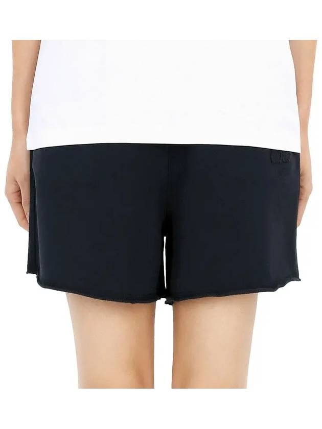 Organic Cotton Drawstring Shorts Black - GANNI - BALAAN 3