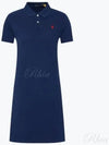 Women's Pony Logo Midi Dress Blue - POLO RALPH LAUREN - BALAAN 2