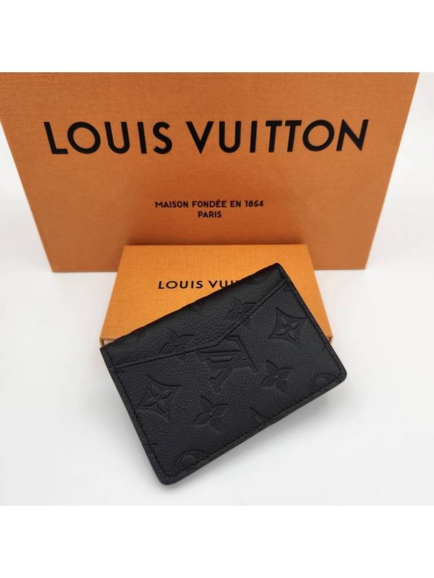 Monogram Shadow Pocket Organizer Card Wallet Black - LOUIS VUITTON - BALAAN 3