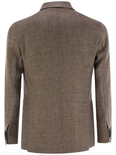 Linen and virgin wool jacket - TAGLIATORE - BALAAN 2