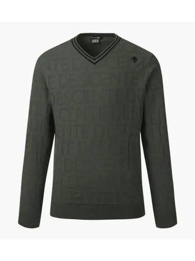 GOLF Men s Typographic V Neck Sweater DP32MFKP93 - DESCENTE - BALAAN 1