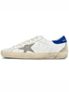 Superstar Blue Heel Tab Low Top Sneakers White - GOLDEN GOOSE - BALAAN 5