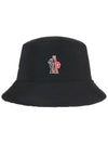 3B00014 5399E 999 Grenoble padded black bucket hat - MONCLER - BALAAN 1