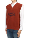 Logo Handwriting Oversize Vest Burnt Red - MAISON KITSUNE - BALAAN 3