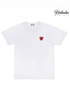 2024 Renewal White Short Sleeve TShirt Red Heart Unisex AX T108 - COMME DES GARCONS - BALAAN 1