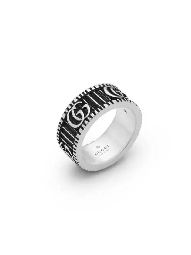 GG Marmont Silver Ring with Bouble G Detail - GUCCI - BALAAN 5