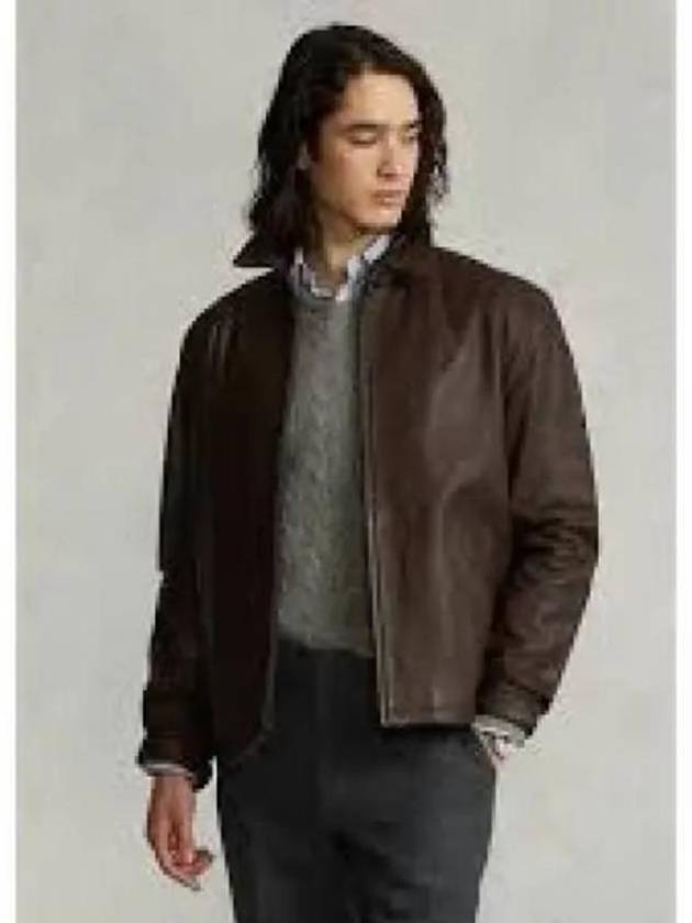 Maxwell Pony Logo Leather Jacket Brown - POLO RALPH LAUREN - BALAAN 2