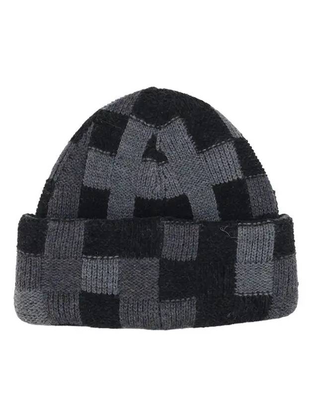 LV Crush Damoflage Beanie Black - LOUIS VUITTON - BALAAN 3