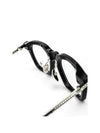 Chrome Hearts CUMPTION A logo temple glasses BK BRUSHED SILVER - CHROME HEARTS - BALAAN 5