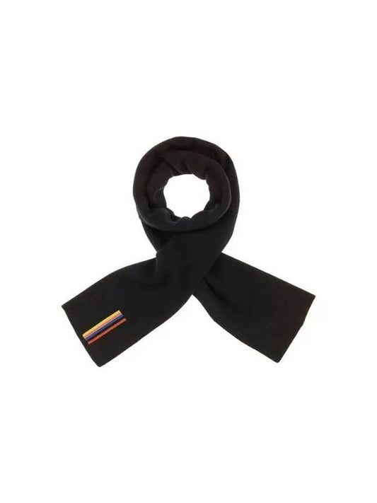 Striped Patch Knit Scarf Black 271506 - PAUL SMITH - BALAAN 1