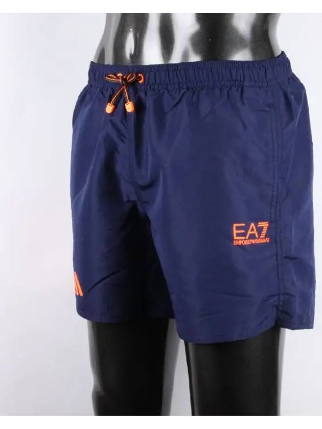 Eagle Logo Swim Shorts Blue - EMPORIO ARMANI - BALAAN 5