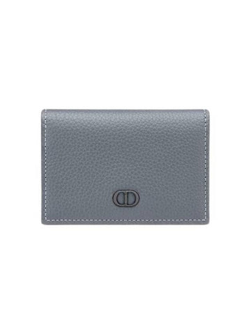 CD Icon Business Grained Calfskin Card Holder Deep Grey - DIOR - BALAAN 1