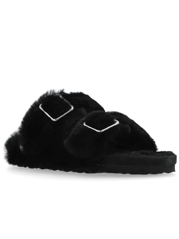 Arizona 1774 Shearling Slippers Black - BIRKENSTOCK - BALAAN 5