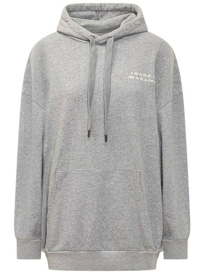 Solena Embroidered Logo Oversized Hoodie Grey - ISABEL MARANT - BALAAN 2