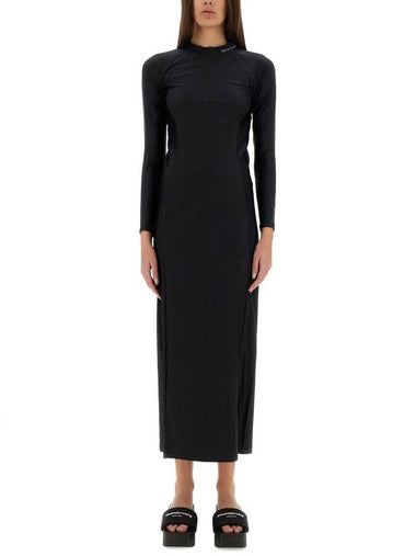 T By Alexander Wang Long Dress With Logo - ALEXANDER WANG - BALAAN 1