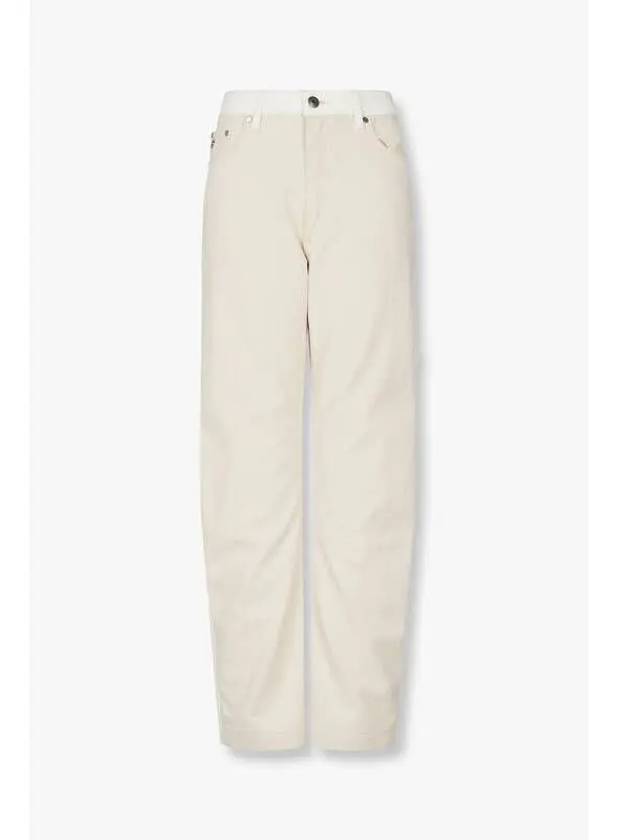 STELLA McCARTNEY Half Color Banana Denim Pants Ecru - STELLA MCCARTNEY - BALAAN 1