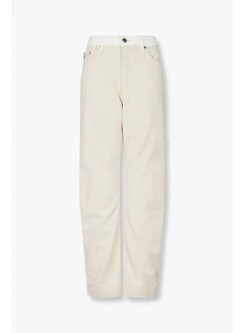 STELLA McCARTNEY Half Color Banana Denim Pants Ecru - STELLA MCCARTNEY - BALAAN 1