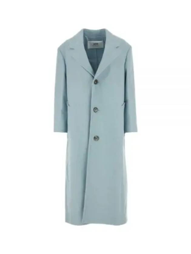 Breasted Wool Single Coat Sky Blue - AMI - BALAAN 2