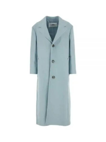 Wool Single Coat Light Blue - AMI - BALAAN 2